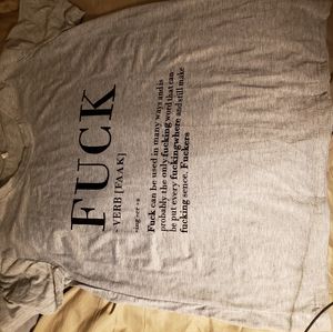 Fuck gray t shirt size large